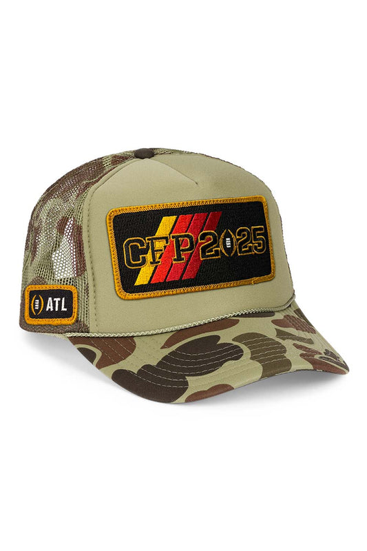 Aviator Nation CFP NATIONAL CHAMPIONSHIP 2025 VINTAGE LOW RISE TRUCKER - CAMO