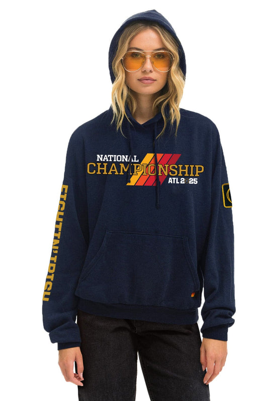 Aviator Nation NOTRE DAME CFP 2025 UNISEX RELAXED PULLOVER HOODIE - NAVY