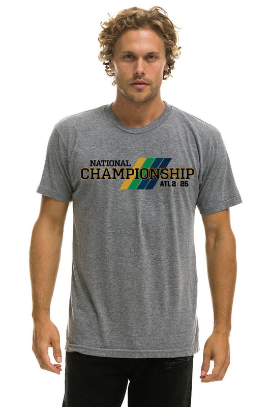 Aviator Nation NOTRE DAME CFP 2025 CREW TEE SHIRT - HEATHER GREY