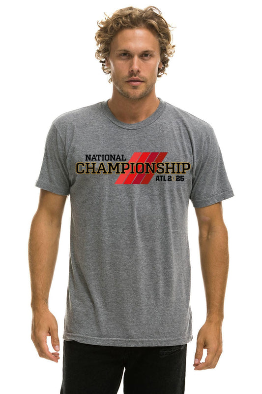 Aviator Nation OHIO STATE CFP 2025 CREW TEE SHIRT - HEATHER GREY