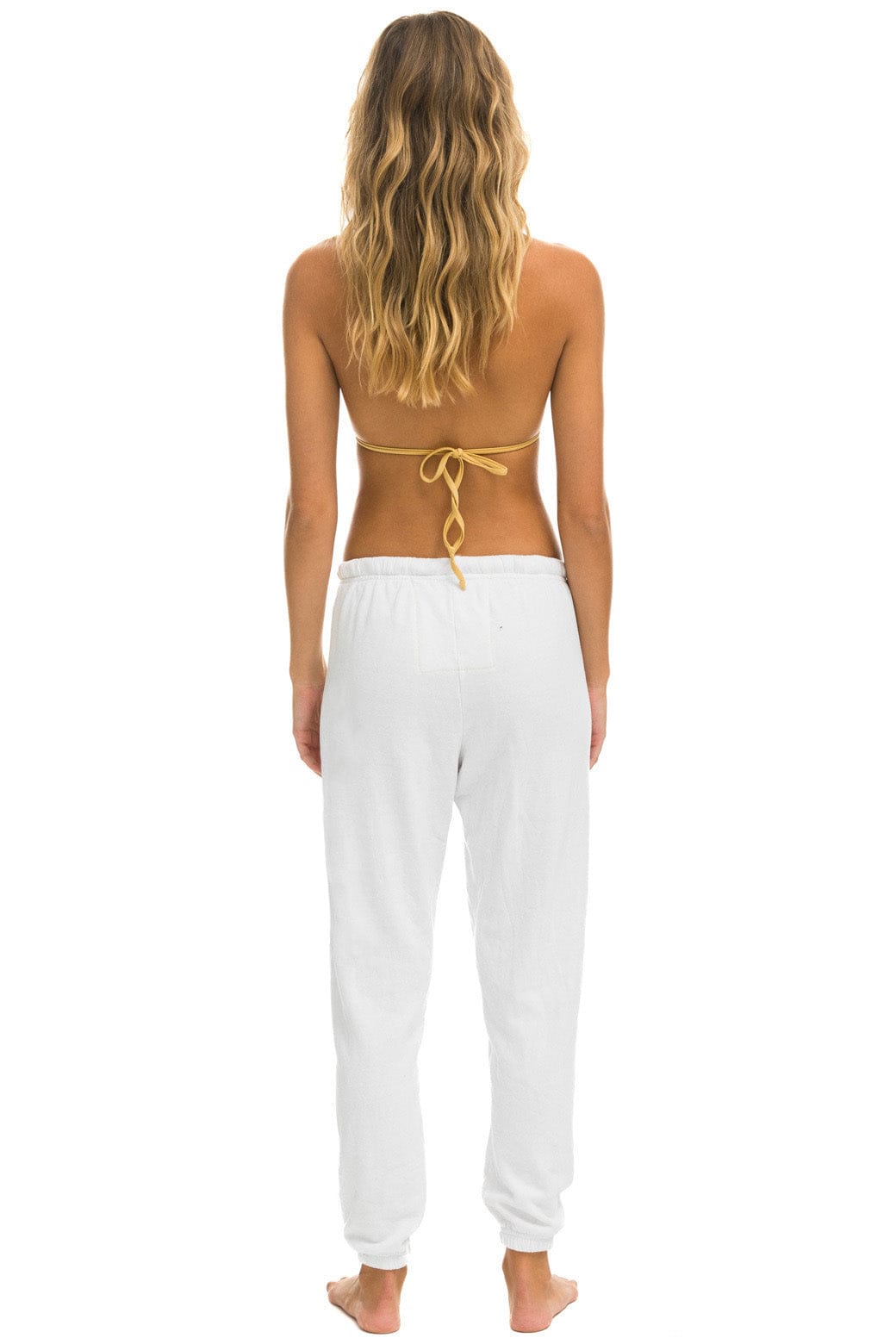 Aviator Nation BOLT HEART SWEATPANTS - WHITE