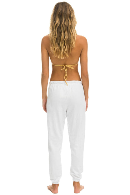 Aviator Nation BOLT HEART SWEATPANTS - WHITE