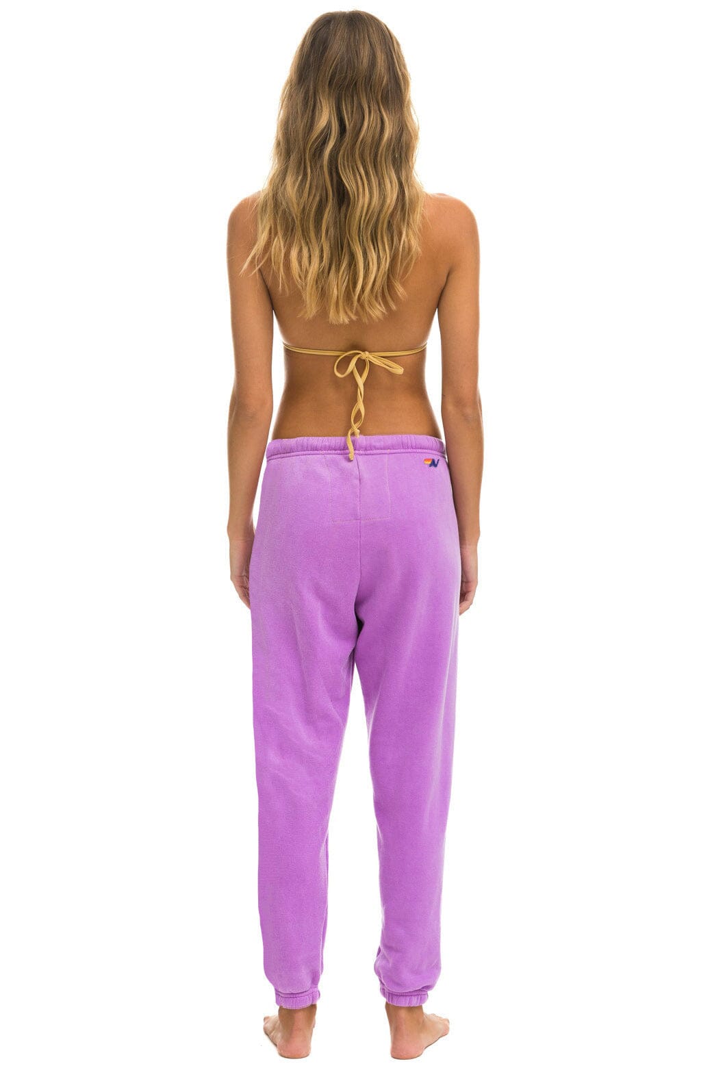 Aviator Nation BOLT HEART SWEATPANTS - NEON PURPLE