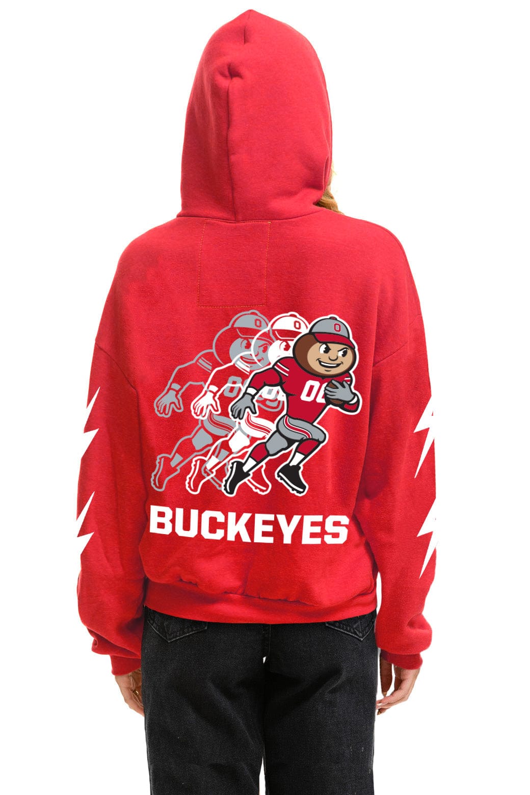 Aviator Nation OHIO STATE CFP CHAMPIONS 2025 RELAXED PULLOVER HOODIE - RED