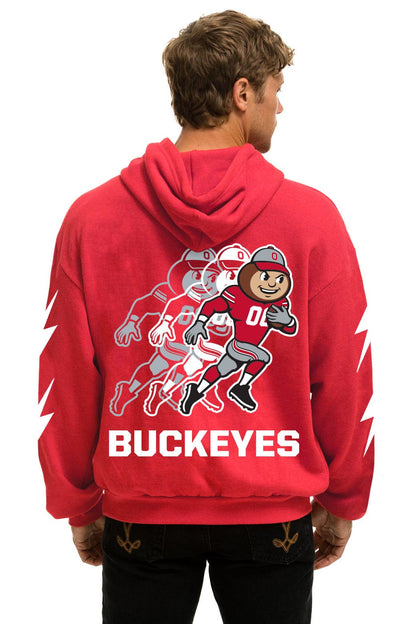 Aviator Nation OHIO STATE CFP CHAMPIONS 2025 RELAXED PULLOVER HOODIE - RED