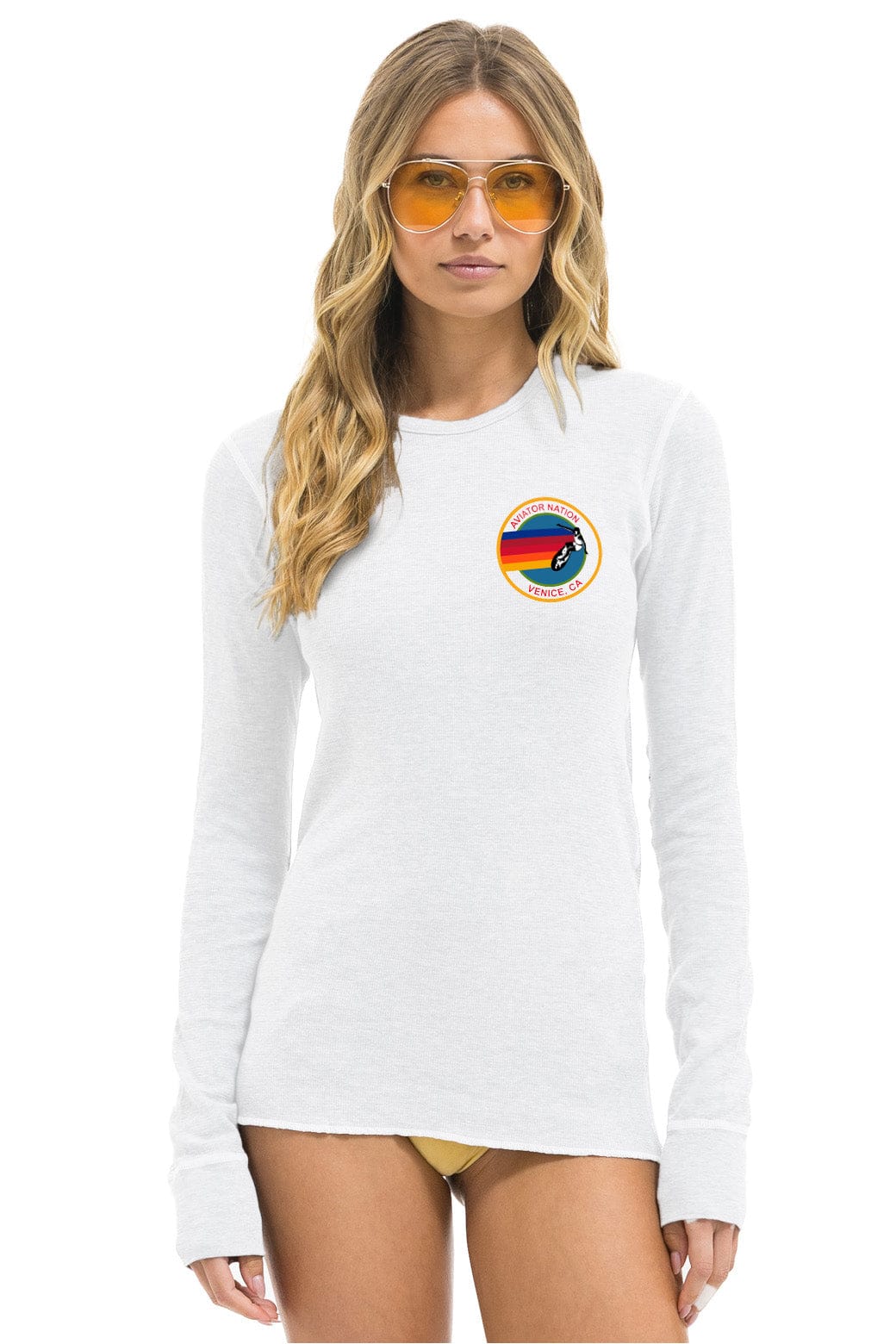 Aviator Nation AVIATOR NATION VENICE THERMAL - WHITE