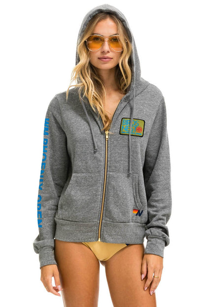 Aviator Nation WMPO BIRDS NEST 2025 ZIP HOODIE - HEATHER GREY