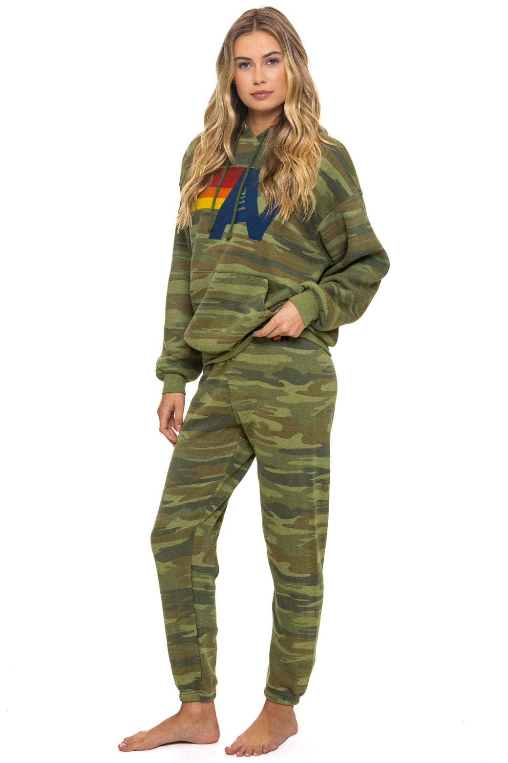 Aviator Nation LOGO PULLOVER RELAXED HOODIE - CAMO
