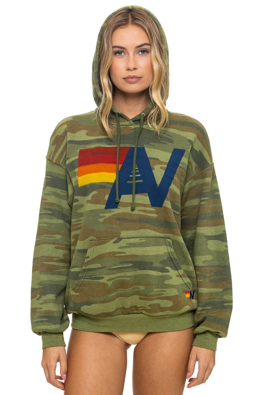 Aviator Nation LOGO PULLOVER RELAXED HOODIE - CAMO