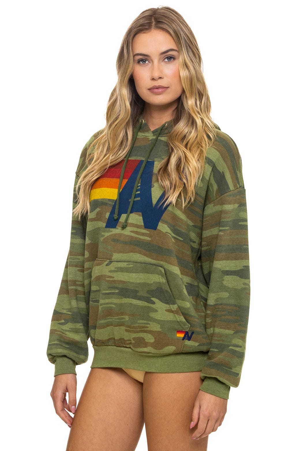 Aviator Nation LOGO PULLOVER RELAXED HOODIE - CAMO