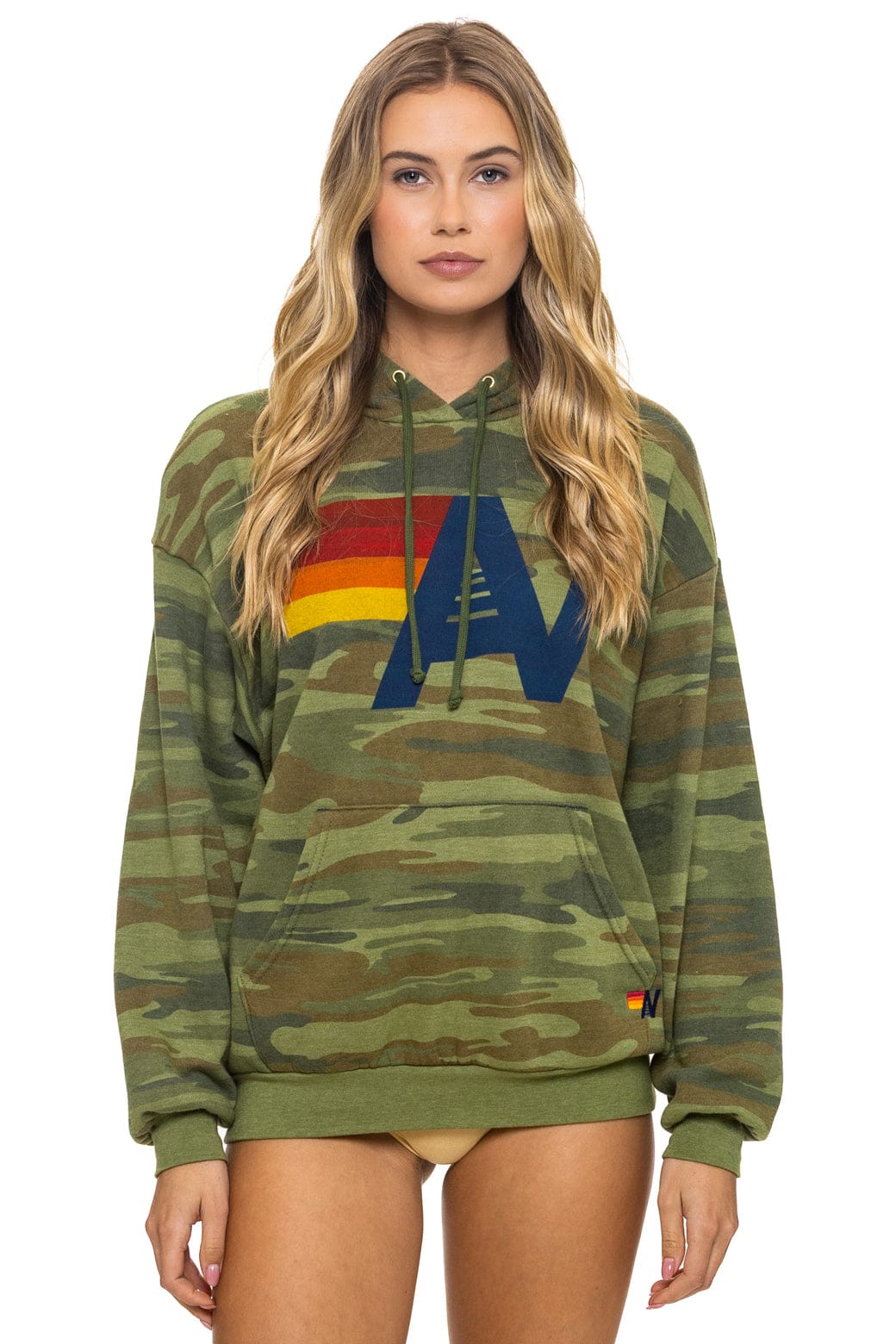 Aviator Nation LOGO PULLOVER RELAXED HOODIE - CAMO