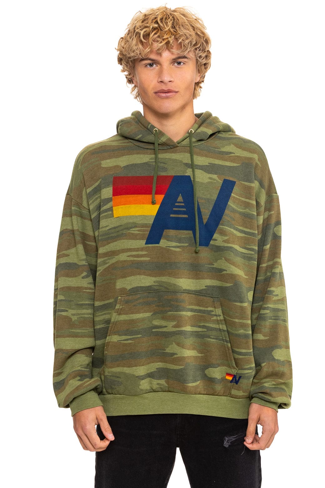 Aviator Nation LOGO PULLOVER RELAXED HOODIE - CAMO
