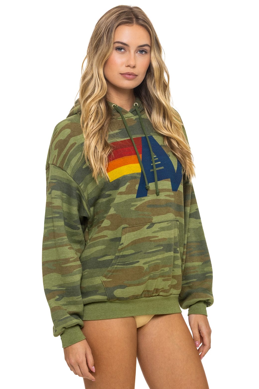 Aviator Nation LOGO PULLOVER RELAXED HOODIE - CAMO