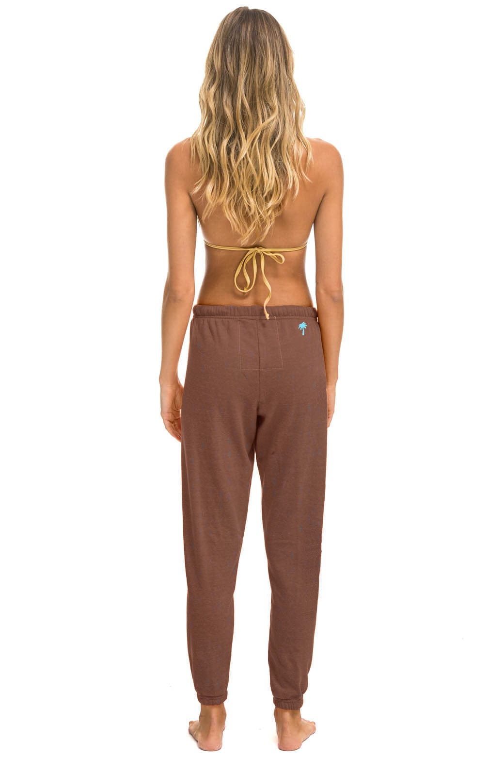 Aviator Nation PALM TREE FESTIVAL ASPEN 2025 UNISEX SWEATPANTS - BROWN