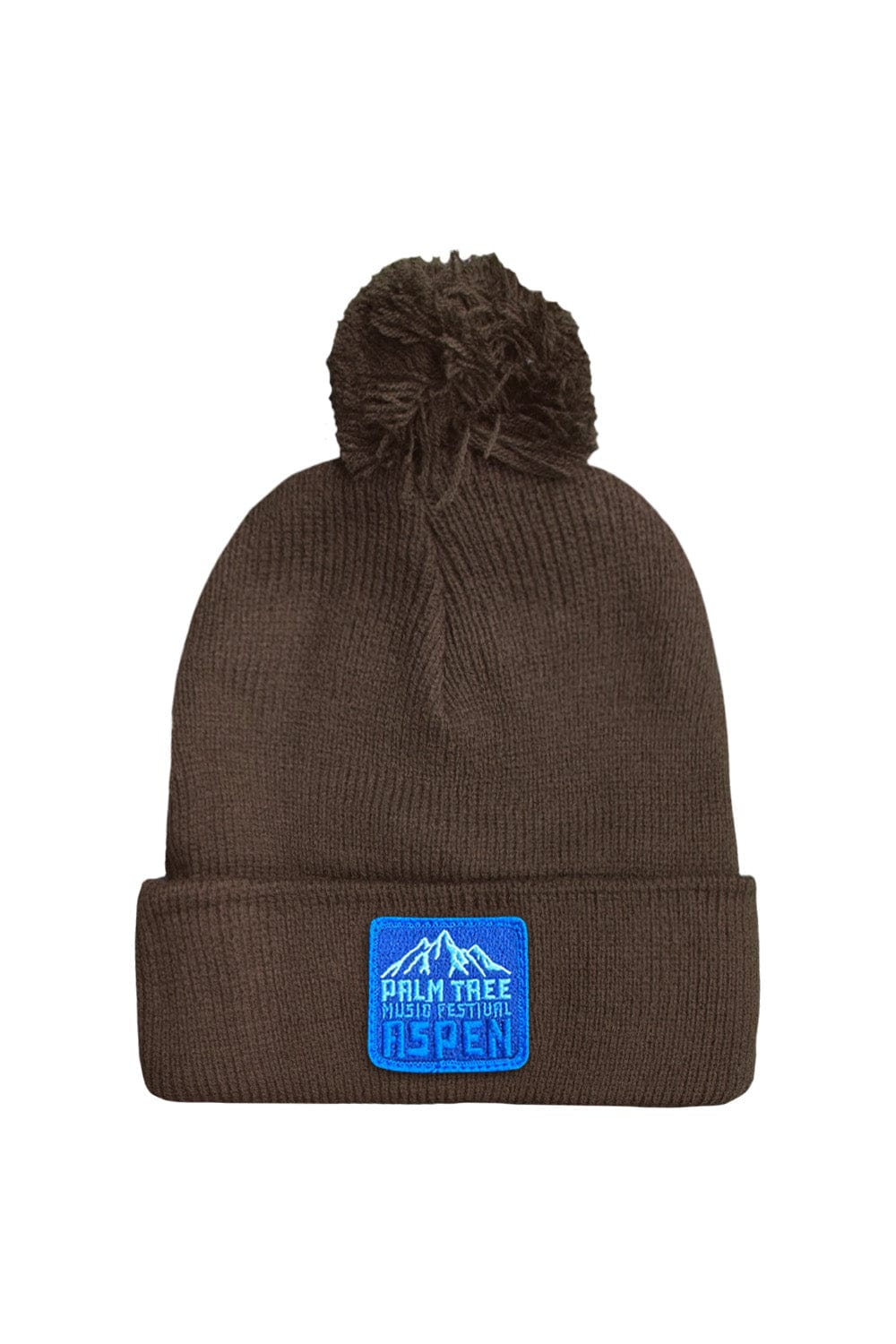 Aviator Nation PALM TREE FESTIVAL ASPEN 2025 POM POM BEANIE - BROWN