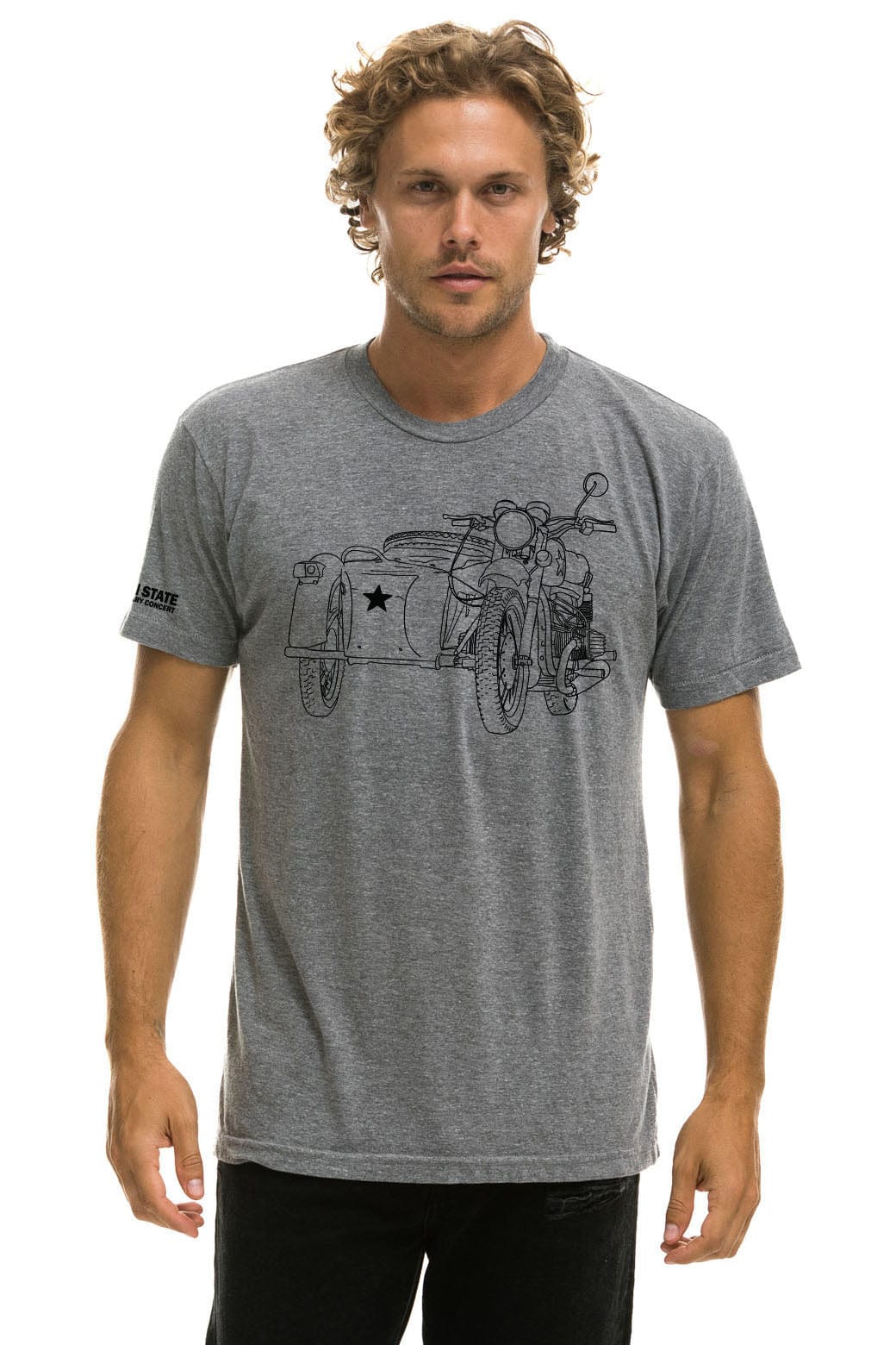 Aviator Nation GARDEN STATE CONCERT CREW TEE SHIRT - HEATHER GREY