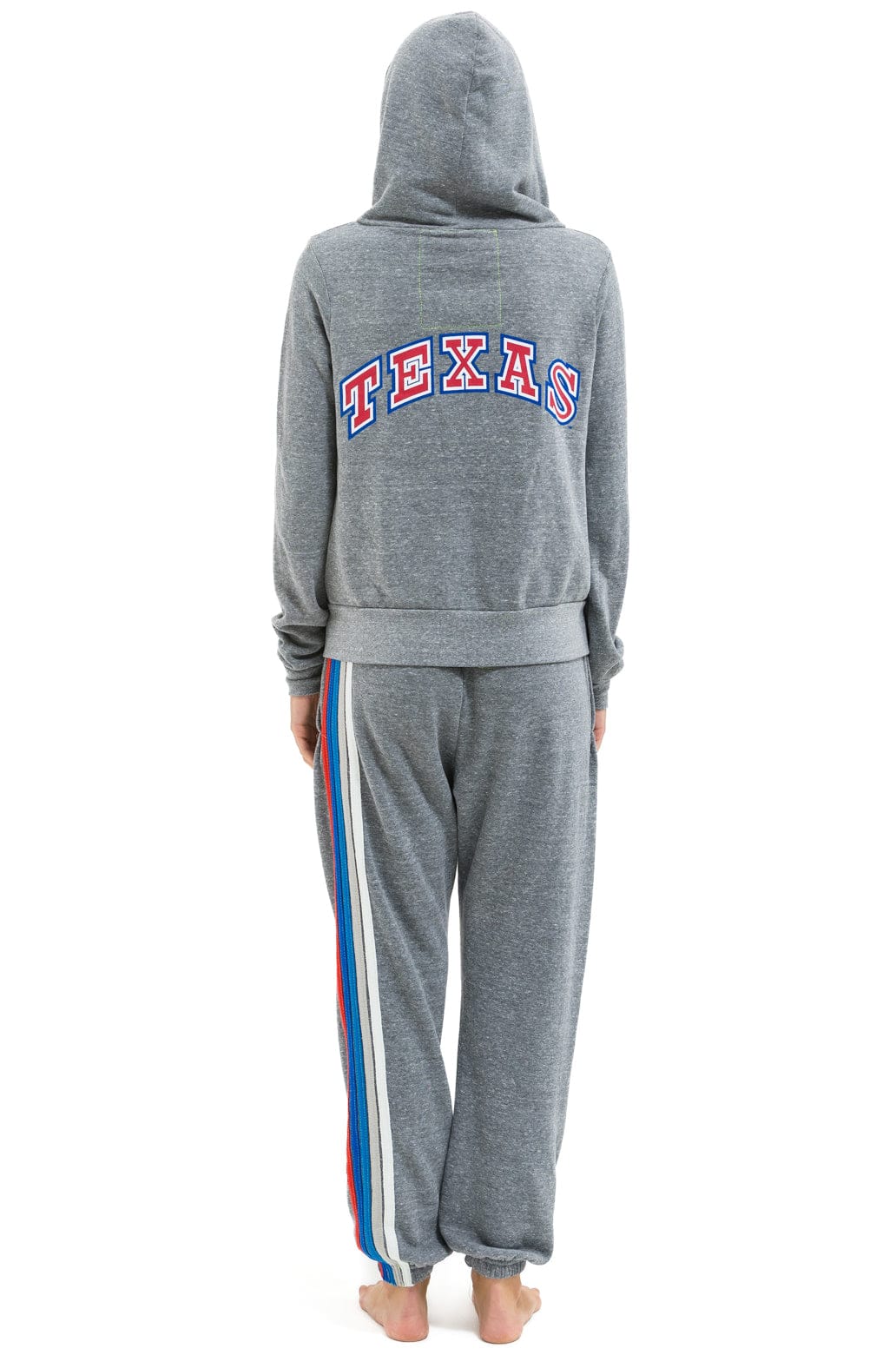 Aviator Nation TEXAS RANGERS 5 STRIPE UNISEX SWEATPANTS - HEATHER // USA