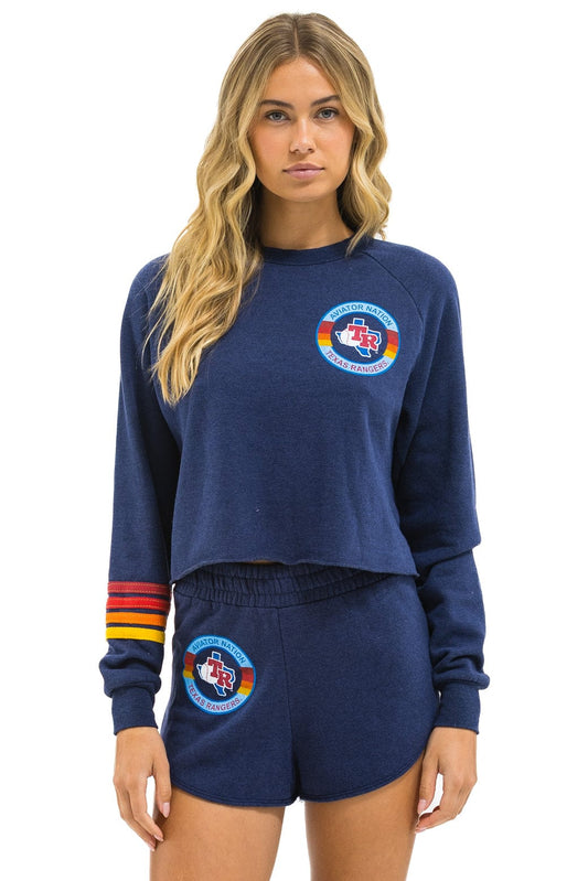 Aviator Nation TEXAS RANGERS WOMEN'S LOUNGER SHORT - NAVY