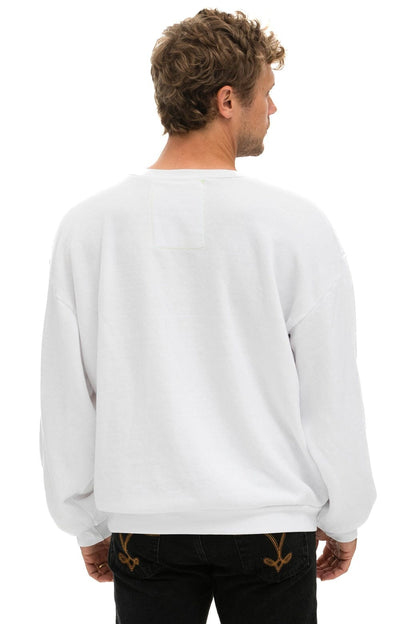 Aviator Nation STARS RELAXED CREW SWEATSHIRT - WHITE // USA