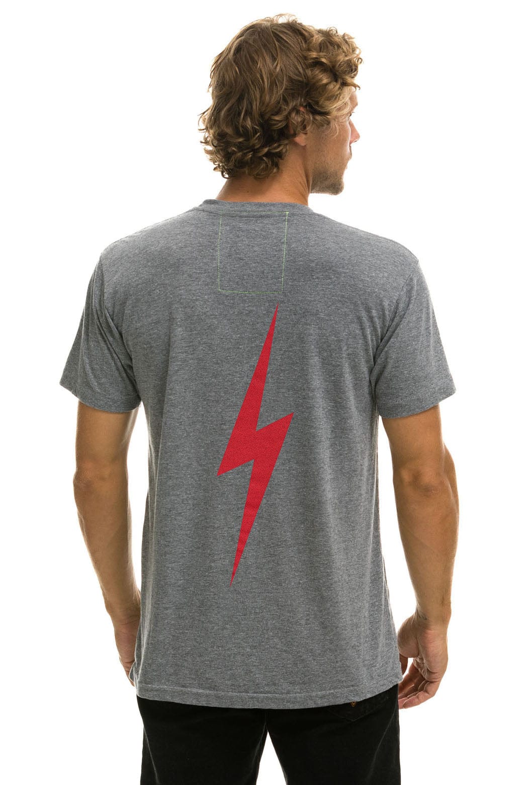 Aviator Nation PHILLIES BOLT CREW TEE - HEATHER GREY