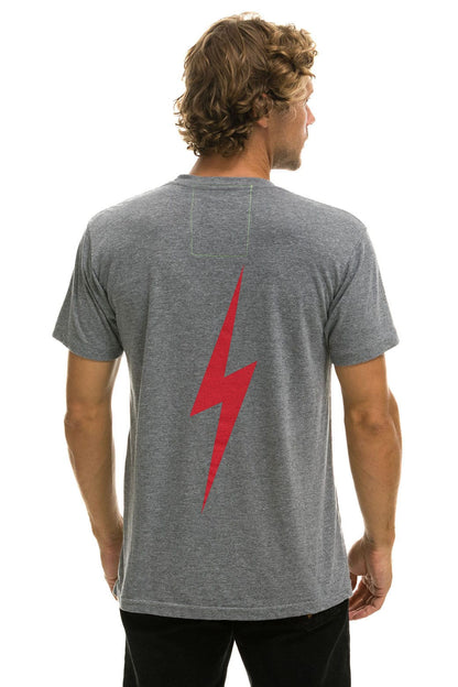 Aviator Nation PHILLIES BOLT CREW TEE - HEATHER GREY