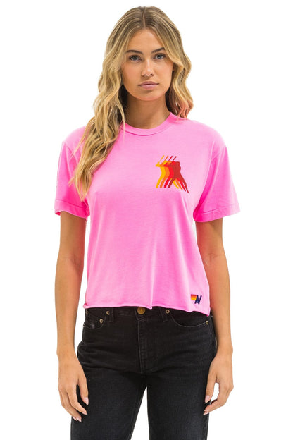 Aviator Nation PHILLIES AVIATOR NATION BOYFRIEND TEE - NEON PINK