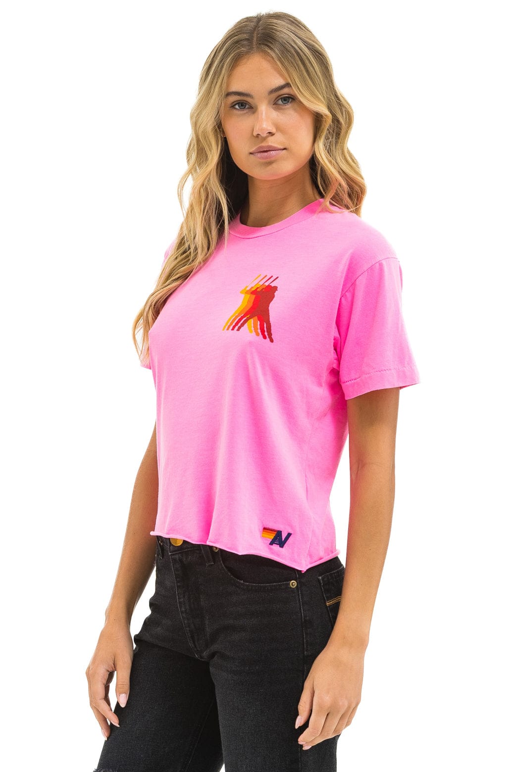 Aviator Nation PHILLIES AVIATOR NATION BOYFRIEND TEE - NEON PINK