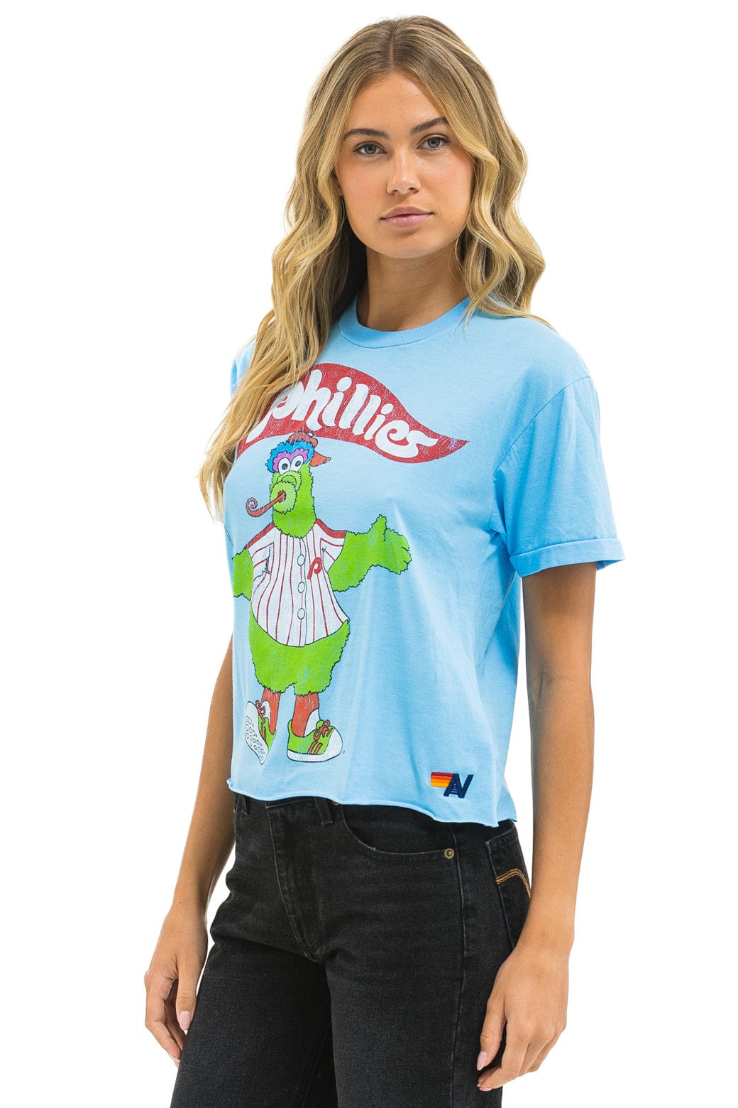 Aviator Nation PHILLIES FANATIC BOYFRIEND TEE - SKY