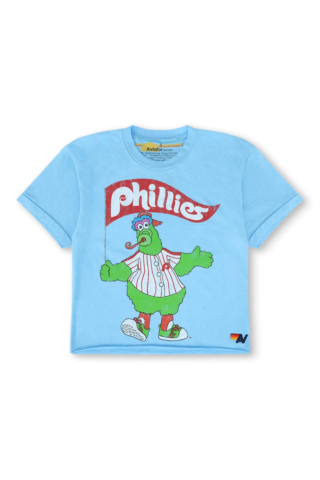 Aviator Nation PHILLIES FANATIC BOYFRIEND TEE - SKY