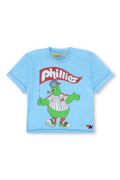 Aviator Nation PHILLIES FANATIC BOYFRIEND TEE - SKY