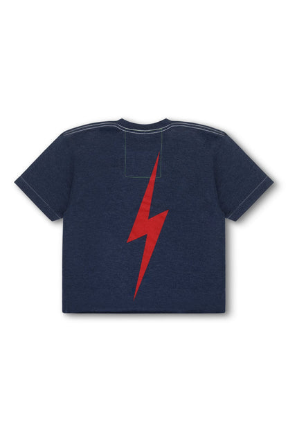 Aviator Nation BOSTON RED SOX BOLT WOMEN'S BOYFRIEND TEE - NAVY