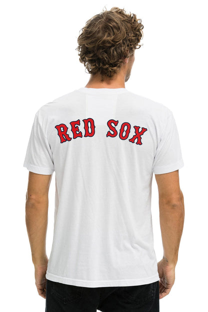 Aviator Nation RED SOX BOLT UNISEX CREW TEE - WHITE