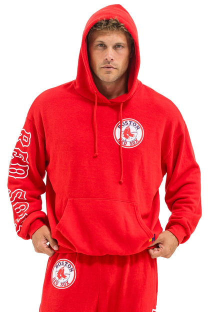 Aviator Nation RED SOX RELAXED PULLOVER HOODIE - RED