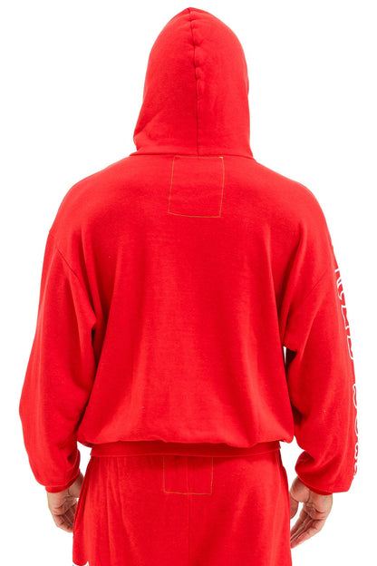 Aviator Nation RED SOX RELAXED PULLOVER HOODIE - RED