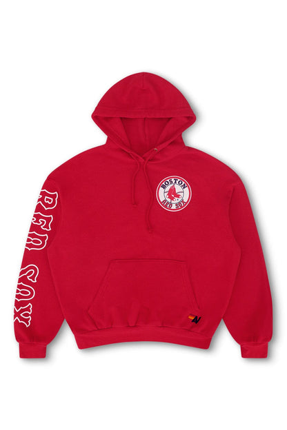 Aviator Nation RED SOX RELAXED PULLOVER HOODIE - RED