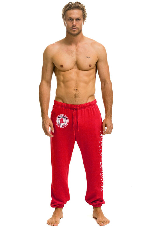 Aviator Nation RED SOX UNISEX SWEATPANTS - RED