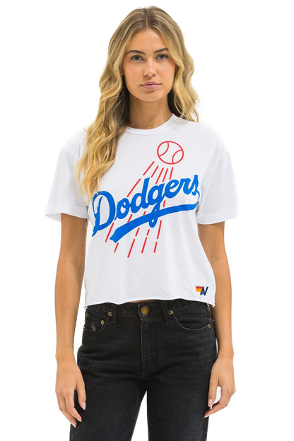 Aviator Nation LOS ANGELES DODGERS BOYFRIEND TEE - WHITE