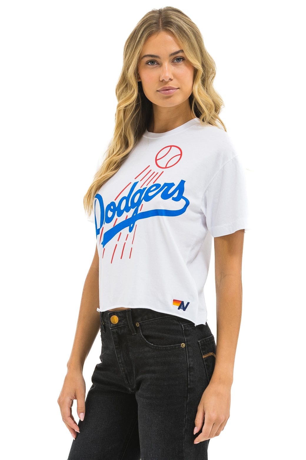 Aviator Nation LOS ANGELES DODGERS BOYFRIEND TEE - WHITE