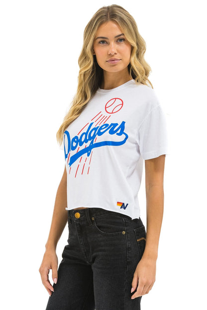 Aviator Nation LOS ANGELES DODGERS BOYFRIEND TEE - WHITE
