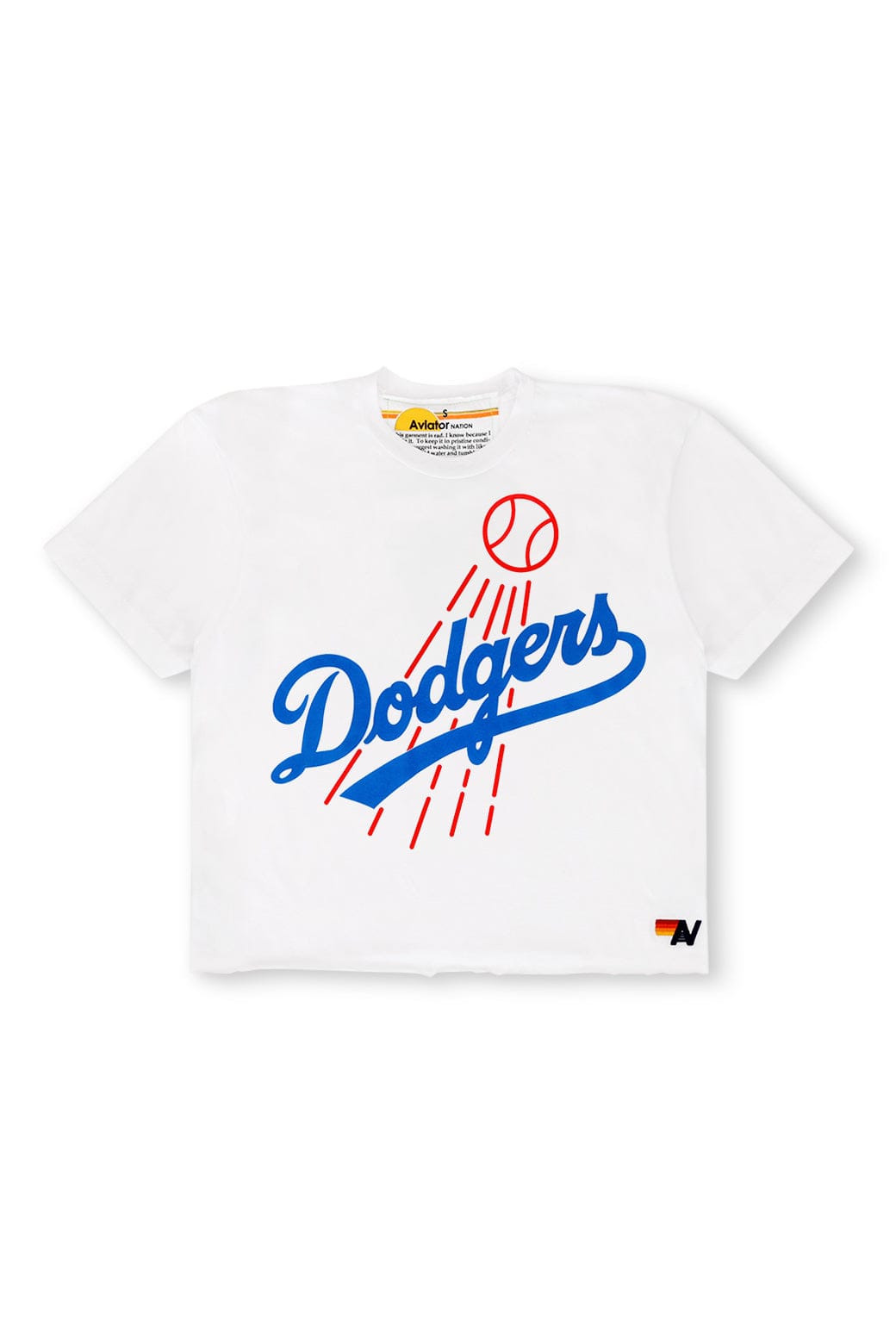Aviator Nation LOS ANGELES DODGERS BOYFRIEND TEE - WHITE