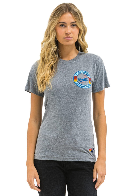 Aviator Nation LOS ANGELES DODGERS BOLT CREW TEE - HEATHER GREY