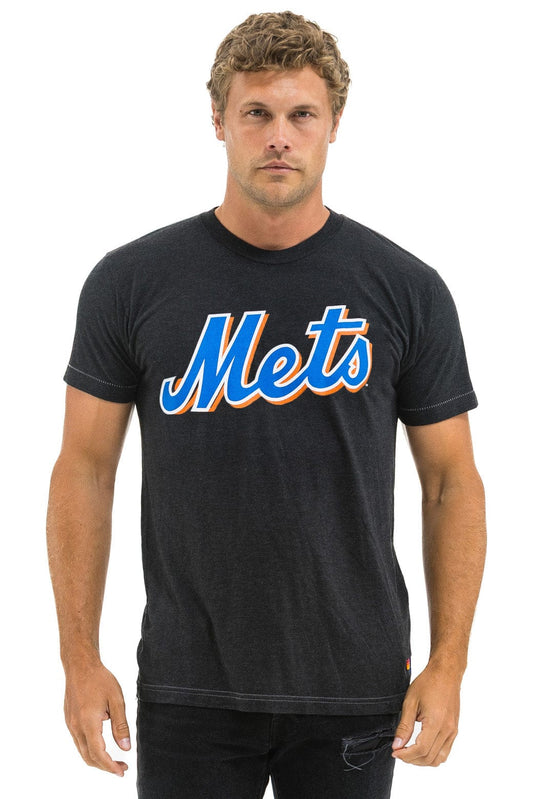 Aviator Nation NY METS BOLT CREW TEE - BLACK