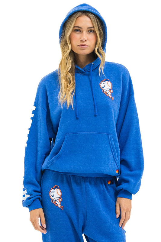 Aviator Nation NY METS RELAXED PULLOVER HOODIE - BLUE