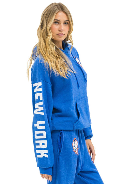Aviator Nation NY METS RELAXED PULLOVER HOODIE - BLUE