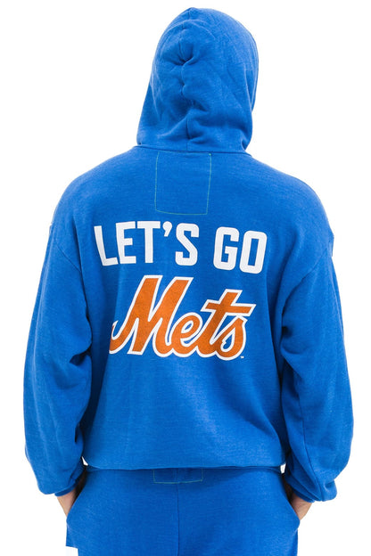 Aviator Nation NY METS RELAXED PULLOVER HOODIE - BLUE