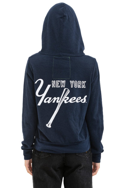 Aviator Nation NY YANKEES 5 STRIPE ZIP HOODIE - NAVY // USA