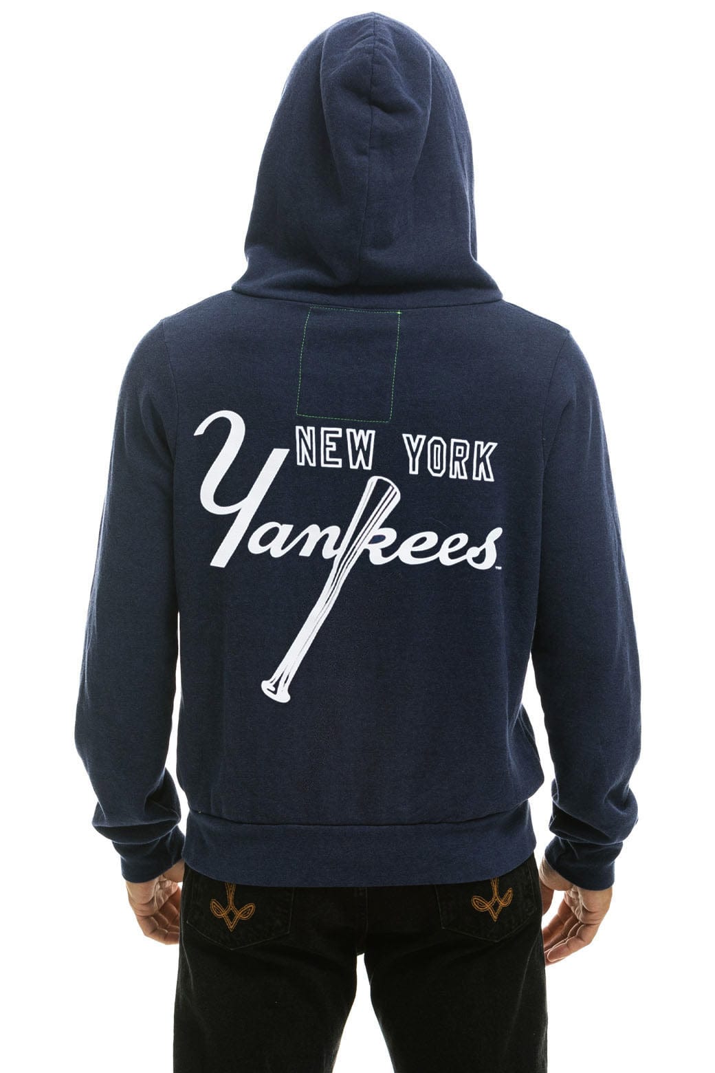 Aviator Nation NY YANKEES 5 STRIPE ZIP HOODIE - NAVY // USA