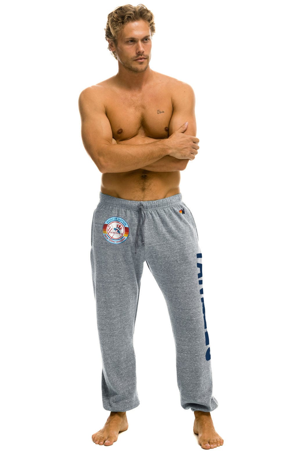 Aviator Nation NY YANKEES SWEATPANTS - HEATHER