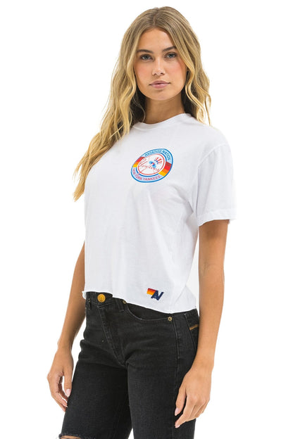 Aviator Nation NY YANKEES AVIATOR NATION BOYFRIEND TEE - WHITE