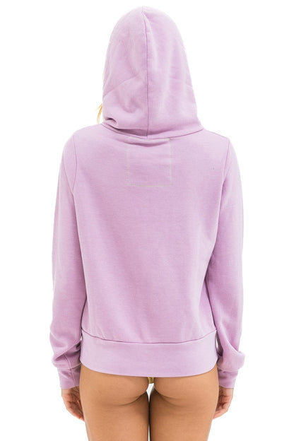 Aviator Nation 5 STRIPE HOODIE - MAUVE // MAGENTA ORANGE